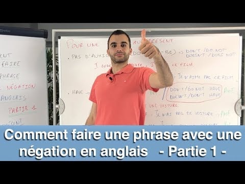 Négation en Anglais : Toutes les Règles pour Former une Phrase Négative (Partie 1/4)