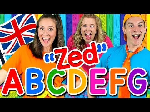 Alphabet Song - ABC Song UK ZED Version! Learn the Alphabet, British English ABC Songs
