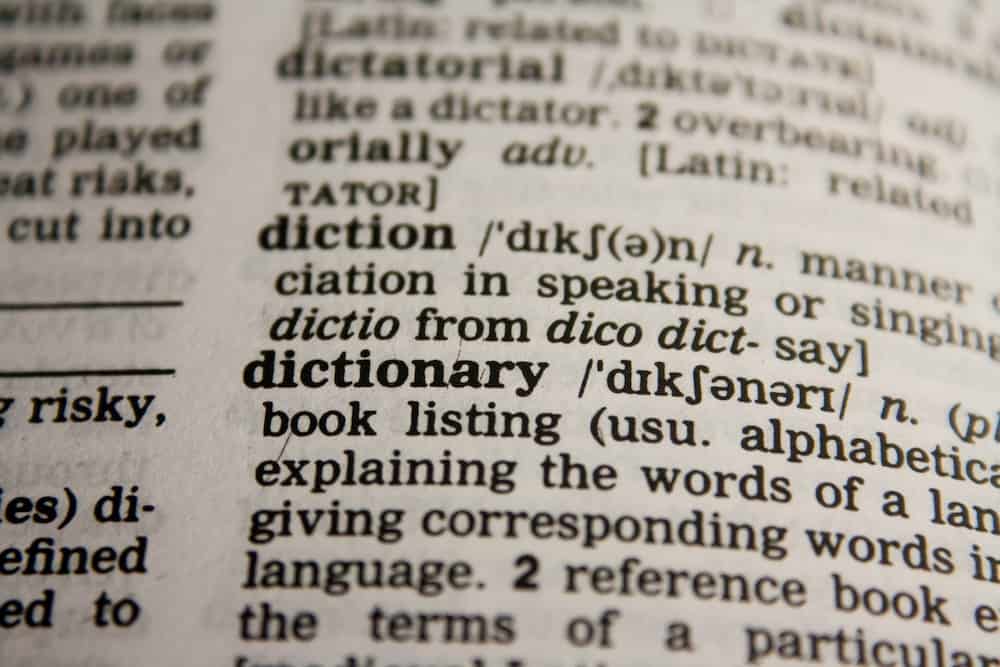 dictionnaire, dictionary