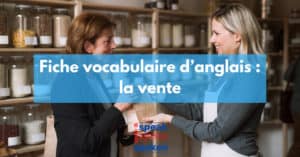 vocabulaire de la vente en anglais
