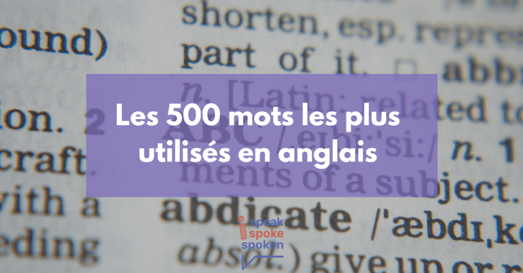 500 mots en anglais