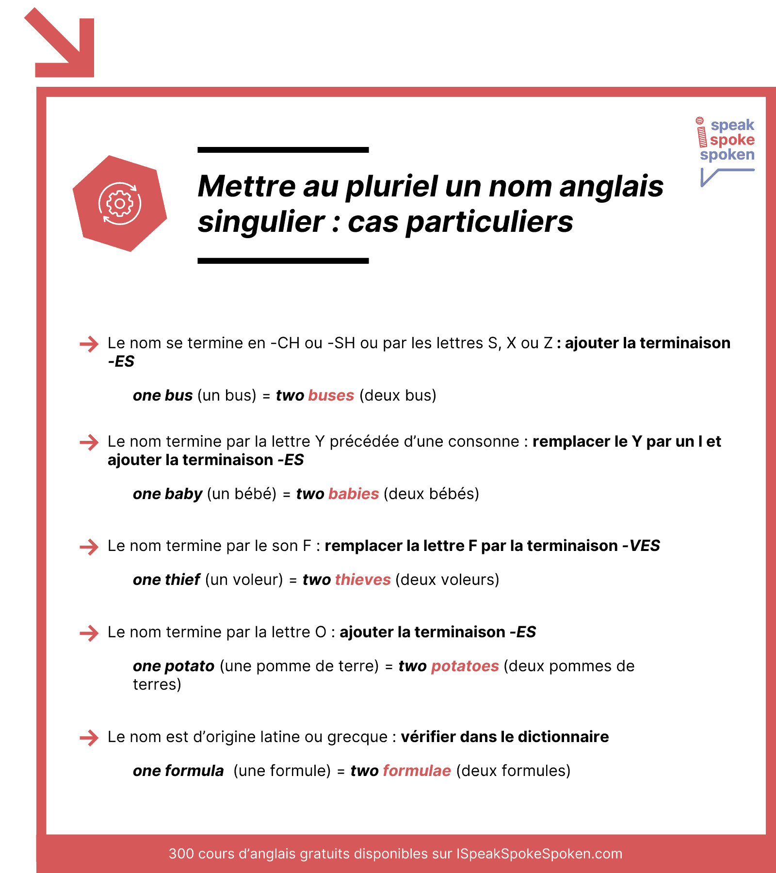 Le pluriel des noms