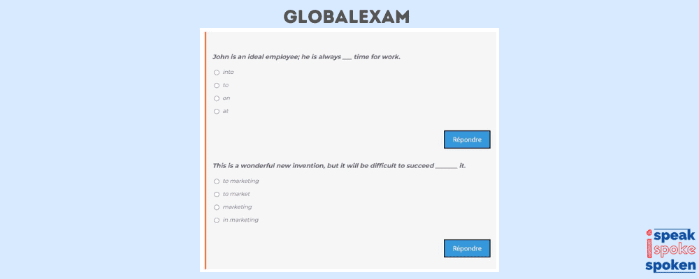 Trouver un test TOEIC gratuit sur GlobalExam
