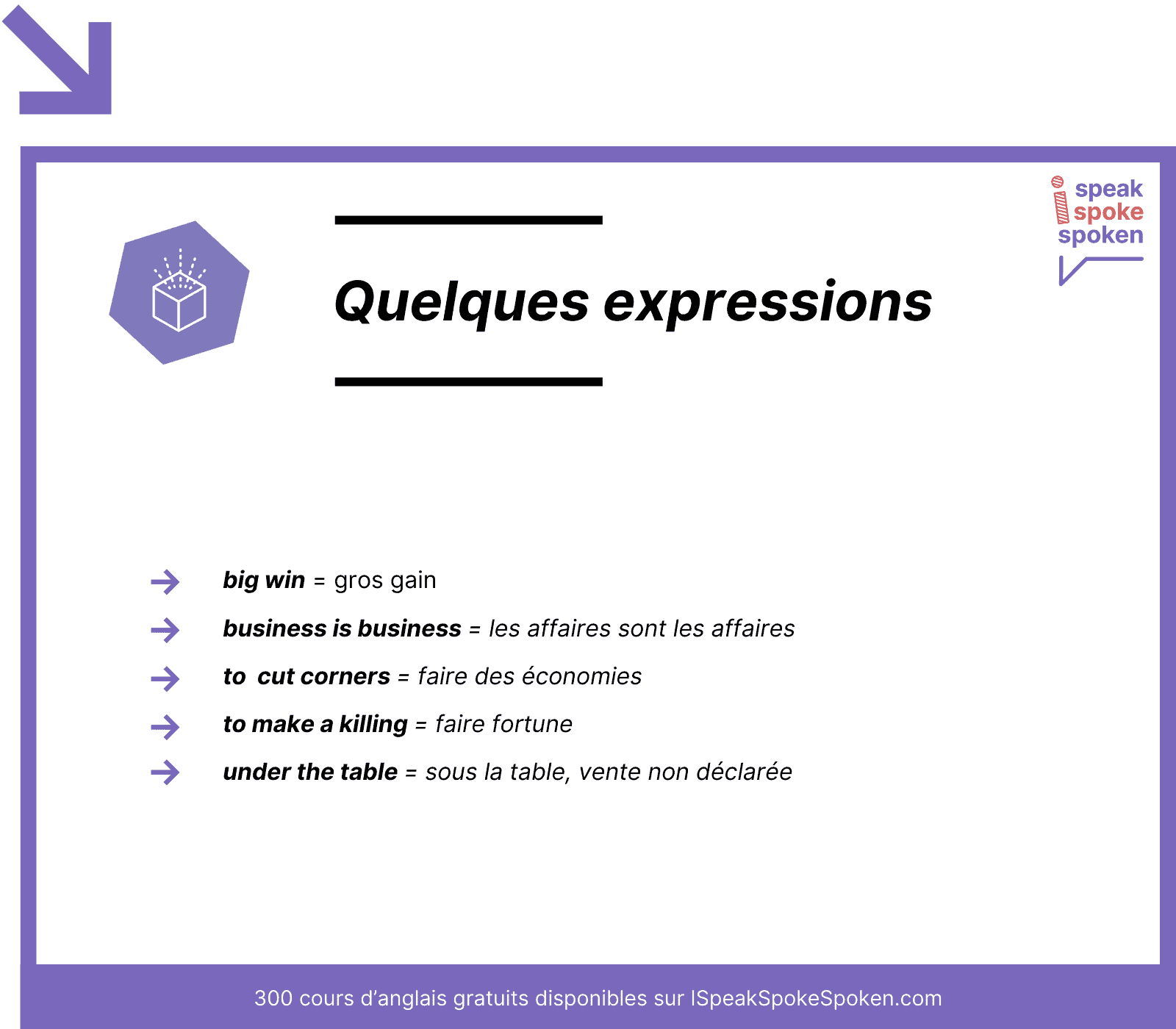 Expression commerciale anglaise