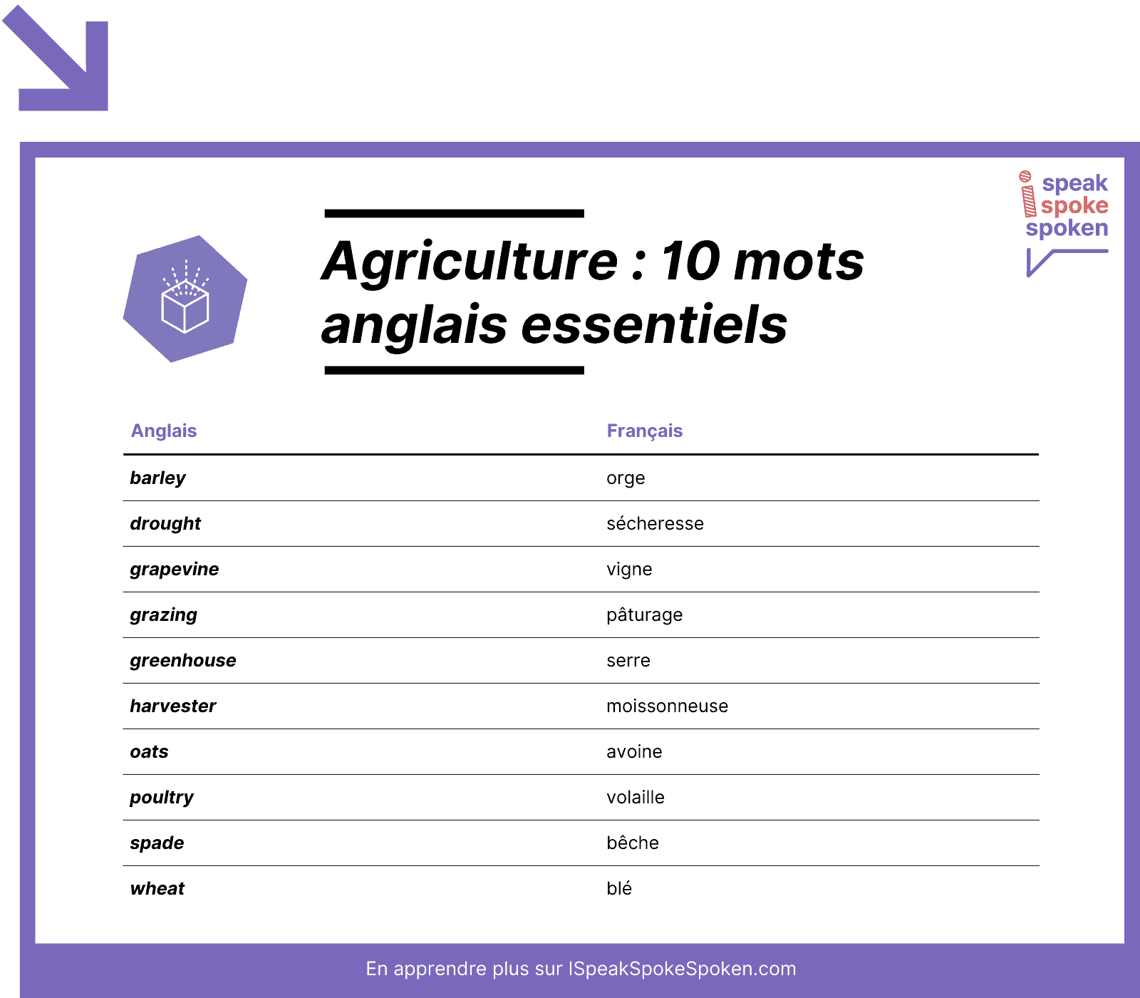 10 mots de vocabulaire anglais essentiels liés à l’agriculture