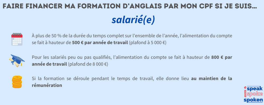 formation anglais cpf salarié