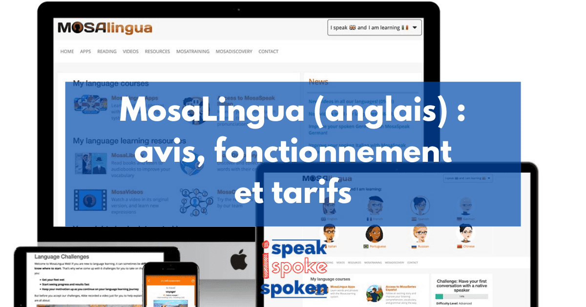 Test de l'application MosaLingua anglais