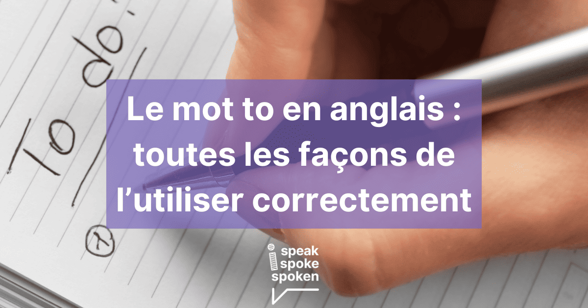 Le mot to en anglais