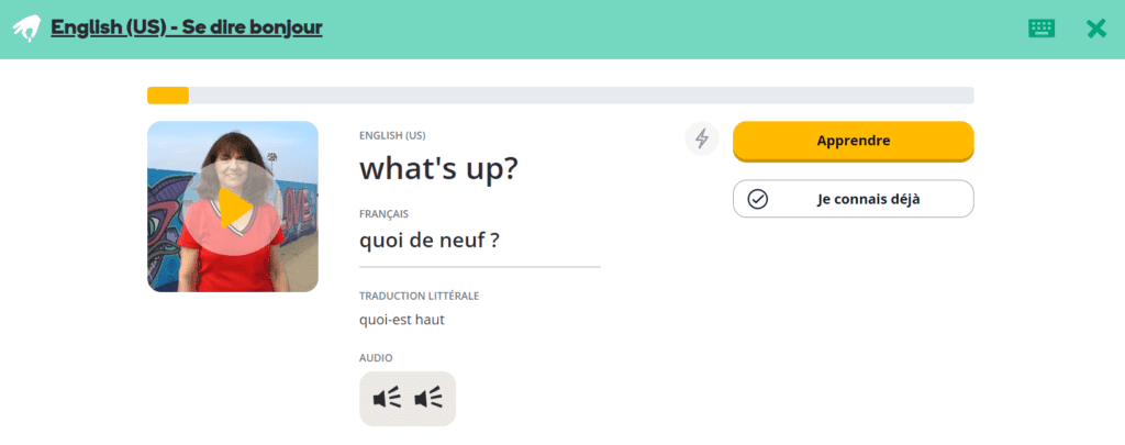 leçon memrise