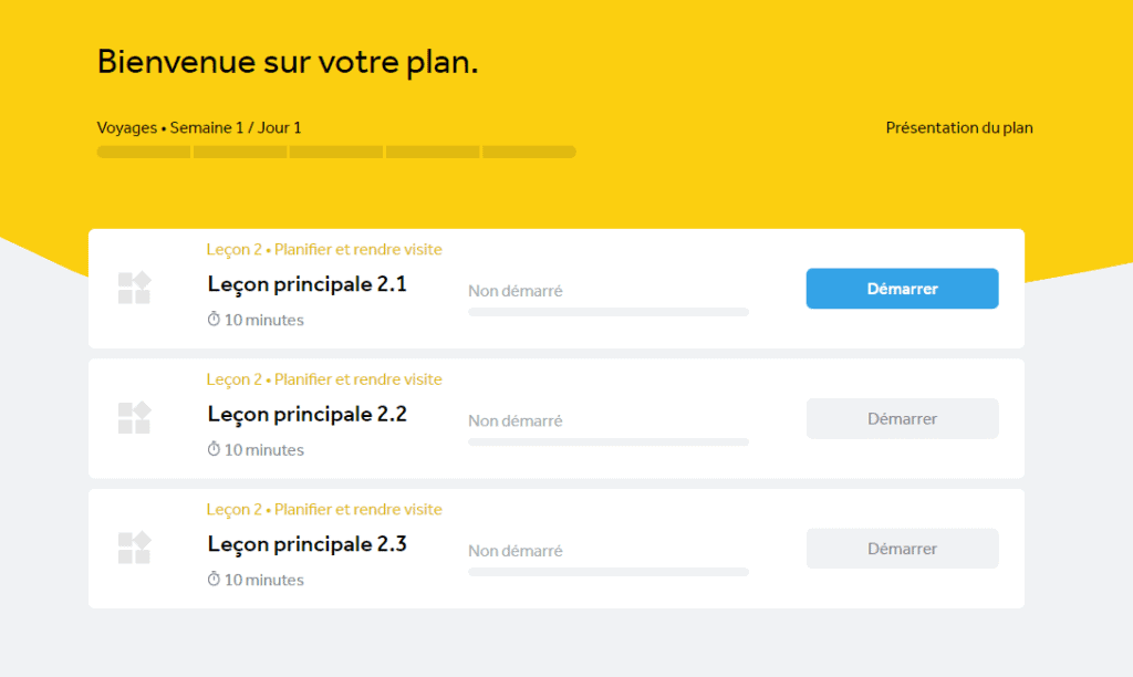 plan apprentissage rosetta stone