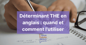 déterminant the en anglais